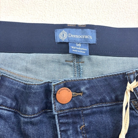 NWT Democracy 90’s Dark Denim Powermesh Cargo Stretch Support Midi Skirt (16) - Picture 11 of 14